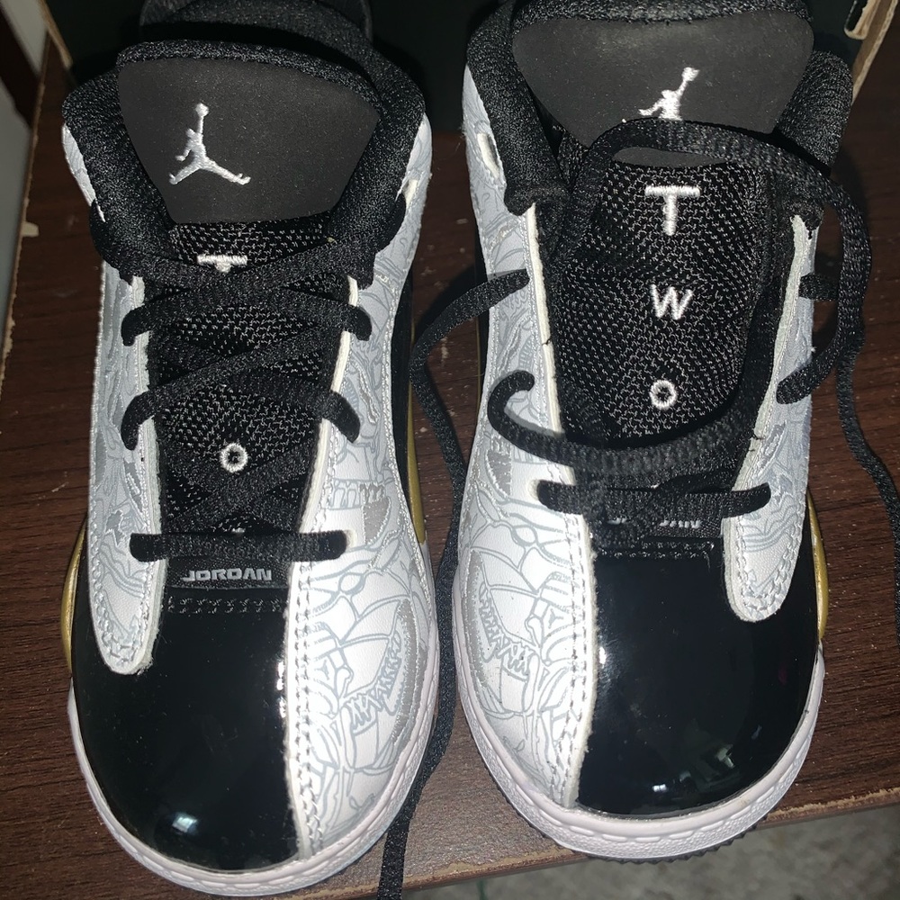 NWT Black/gold /white Jordan toddler